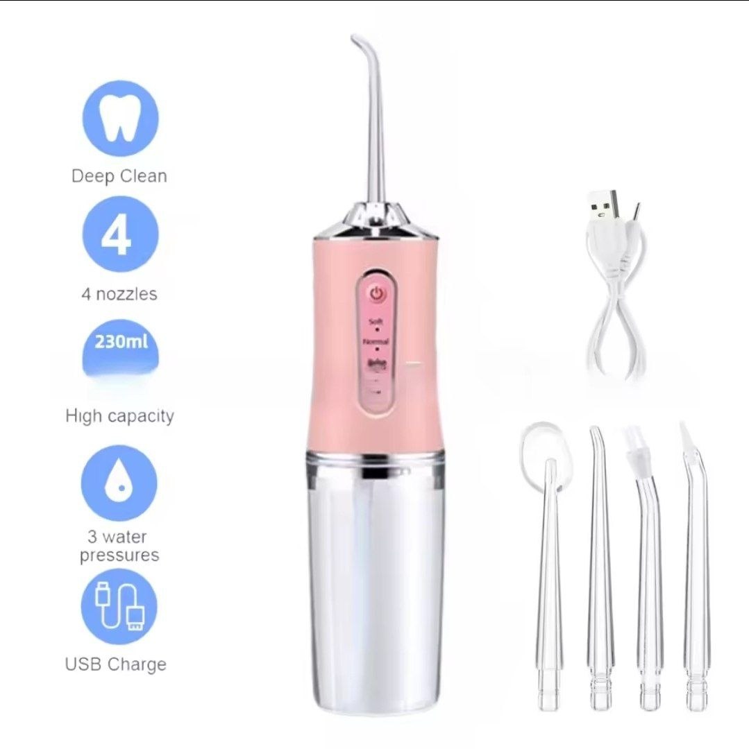 Hydropulseur Dentaire Portatif 3 Modes – Irrigateur Buccal Sans Fil (Jet Dentaire)/خيط الأسنان المائي المحمول 3 درجات – تنظيف عميق وحماية شاملة للثسة والأسنان